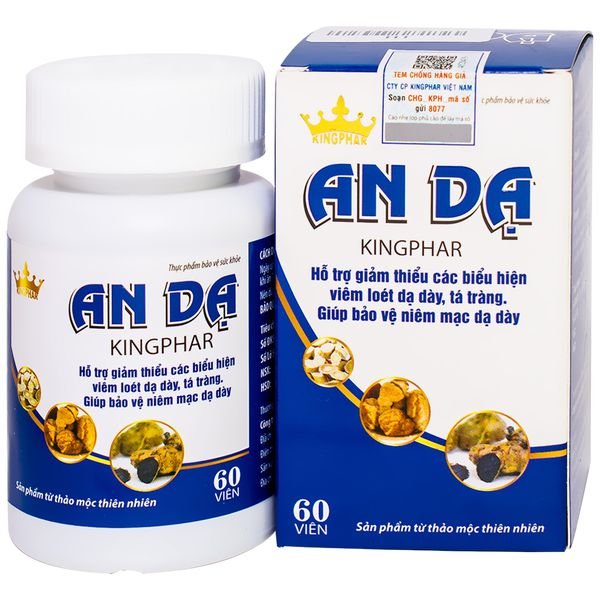 Viên Uống Hỗ Trợ Điều Trị Viêm Loét Dạ Dày, Tá Tràng An Dạ Kingphar 4 Viên Uống Hỗ Trợ Điều Trị Viêm Loét Dạ Dày, Tá Tràng An Dạ Kingphar - Ảnh 4