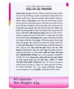 Viên Uống Hỗ Trợ Sinh Lý Nữ Onagre Cevrai 6 00345375 onagre ho tro sinh ly nu tien man kinh 1602154664