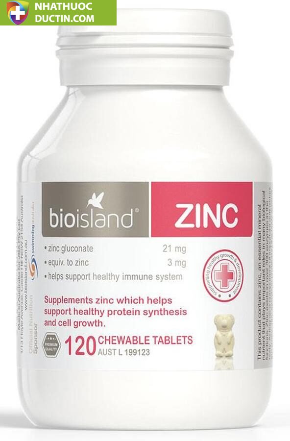 Viên hỗ trợ bổ sung cho bé Bio Island Zinc 120 viên, Mẫu mới 1 Viên hỗ trợ bổ sung cho bé Bio Island Zinc 120 viên, Mẫu mới