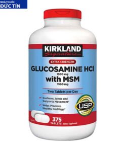Glucosamine HCL 1500mg Kirkland With MSM 1500mg 375 Viên, Nắp đỏ