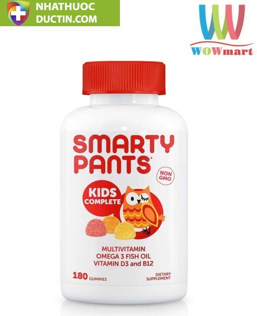 Kẹo bổ đa Vitamin+Omega cho trẻ em Smarty Pants Kids Complete 180 viên 1 Kẹo bổ đa Vitamin+Omega cho trẻ em Smarty Pants Kids Complete 180 viên