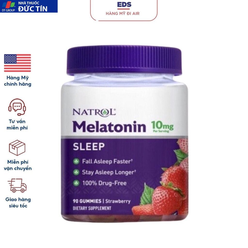 Kẹo dẻo ngủ ngon Natrol Melatonin Sleep 90 viên 12 keongu2