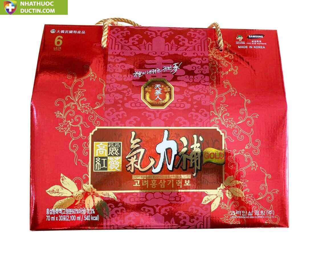 Nước hồng sâm 6 năm Korean Red Ginseng Giryockbo hộp 30 gói 1 Nước hồng sâm 6 năm Korean Red Ginseng Giryockbo hộp 30 gói