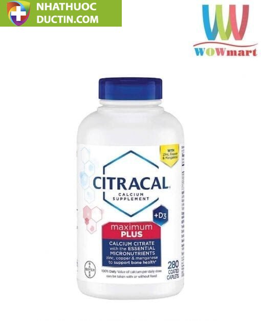 Viên uống bổ sung Canxi Citracal Maximum Calcium Citrate +D3 280 viên 1 Viên uống bổ sung Canxi Citracal Maximum Calcium Citrate +D3 280 viên