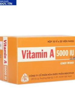 Thuốc dự phòng & trị các triệu chứng thiếu Vitamin A 5000 IU