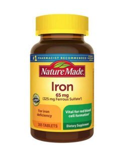 Viên uống bổ sung sắt Nature Made Iron 65mg 365 viên của Mỹ