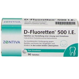 Vitamin D Fluoretten 500 IE Cho Trẻ Sơ Sinh của Đức 90 Viên 1 Vitamin D Fluoretten 500 IE Cho Trẻ Sơ Sinh của Đức 90 Viên
