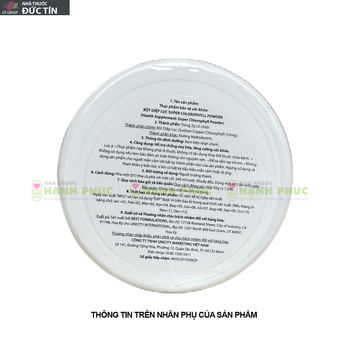 Bột diệp lục Unicity Super Powder Chlorophyll 92g - Mỹ 3 Bột diệp lục Unicity Super Powder Chlorophyll 92g - Mỹ - Ảnh 3