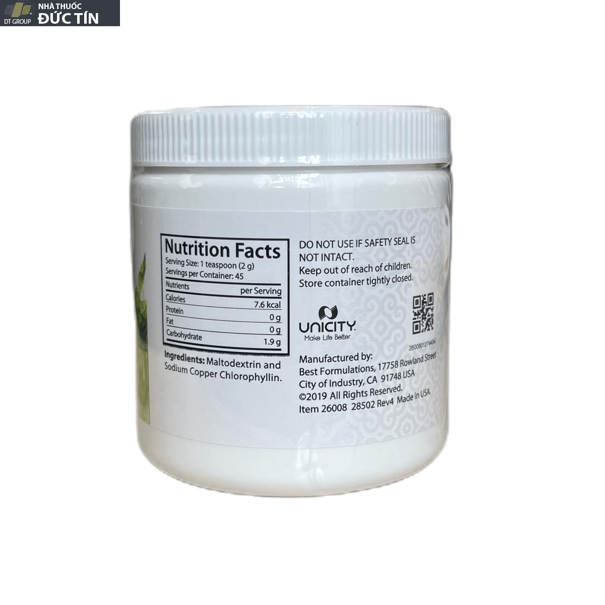 Bột diệp lục Unicity Super Powder Chlorophyll 92g - Mỹ 28 bot diep luc unicity super chlorophyll power 2