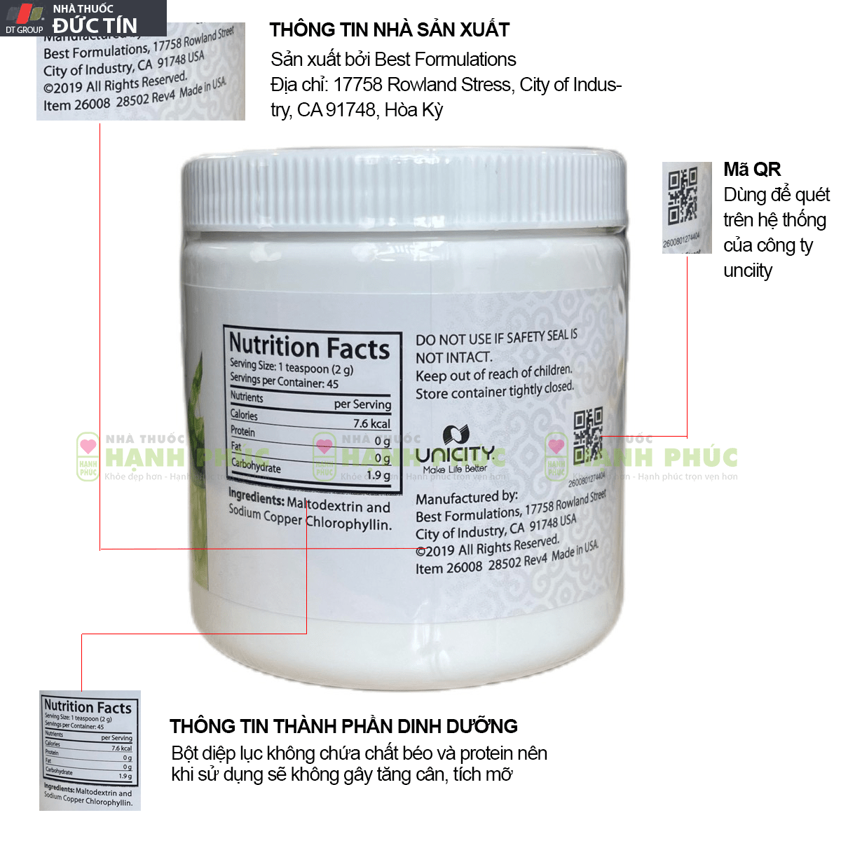 Bột diệp lục Unicity Super Powder Chlorophyll 92g - Mỹ 13 Bột diệp lục Unicity Super Powder Chlorophyll 92g - Mỹ - Ảnh 13