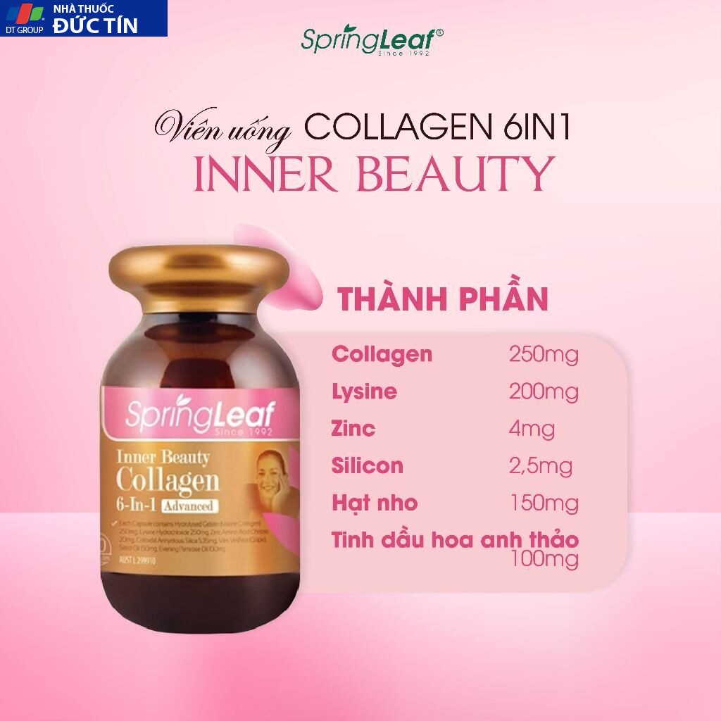 Viên uống Collagen 6 in 1 Spring Leaf Inner Beauty của Úc 14 cola5