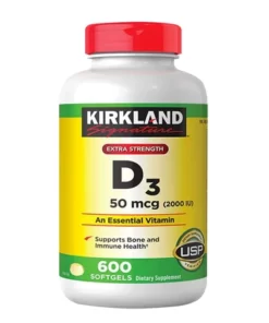 Viên uống Vitamin D3 Kirkland Extra Strength D3 50mcg lọ 600v - Mỹ