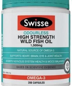 Dầu cá liều cao không mùi Swisse 1500mg Úc, 400 viên