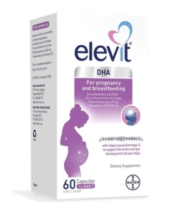 Viên Uống Elevit DHA For Pregnancy Breastfeeding Cho Bà Bầu 60v - Uc