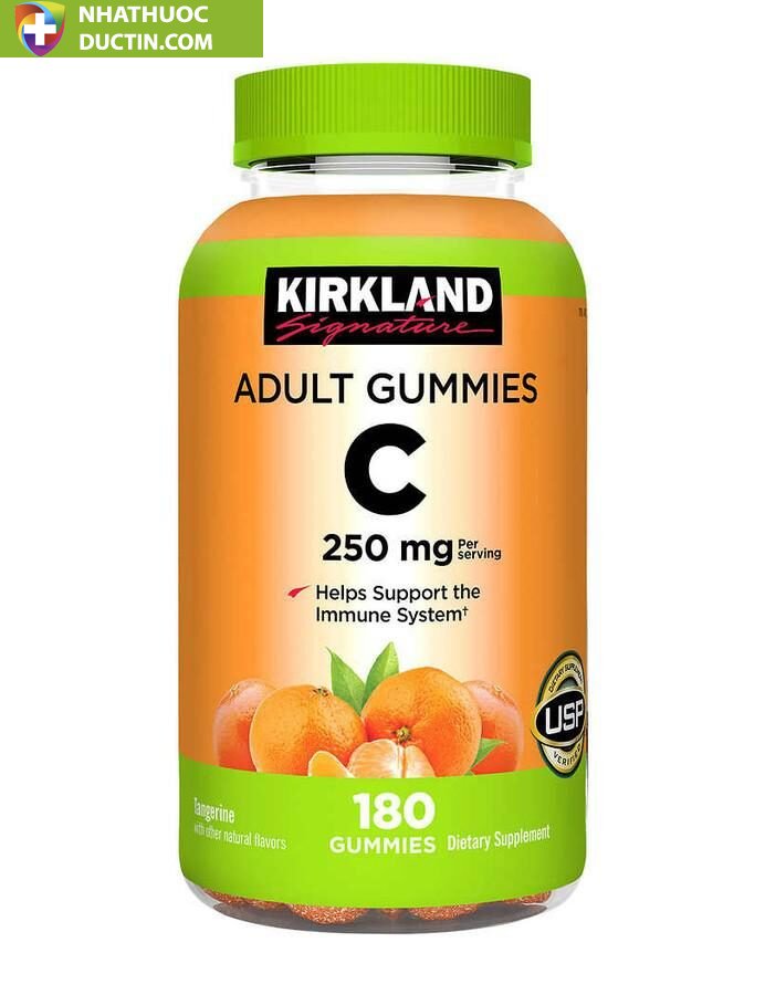 Kẹo dẻo bổ sung vitamin C Kirkland Adult Gummies C 250mg 1 Kẹo dẻo bổ sung vitamin C Kirkland Adult Gummies C 250mg