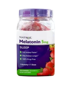 Kẹo dẻo giúp ngủ ngon vị dâu Natrol Gummies Melatonin 5mg 180v- Mỹ