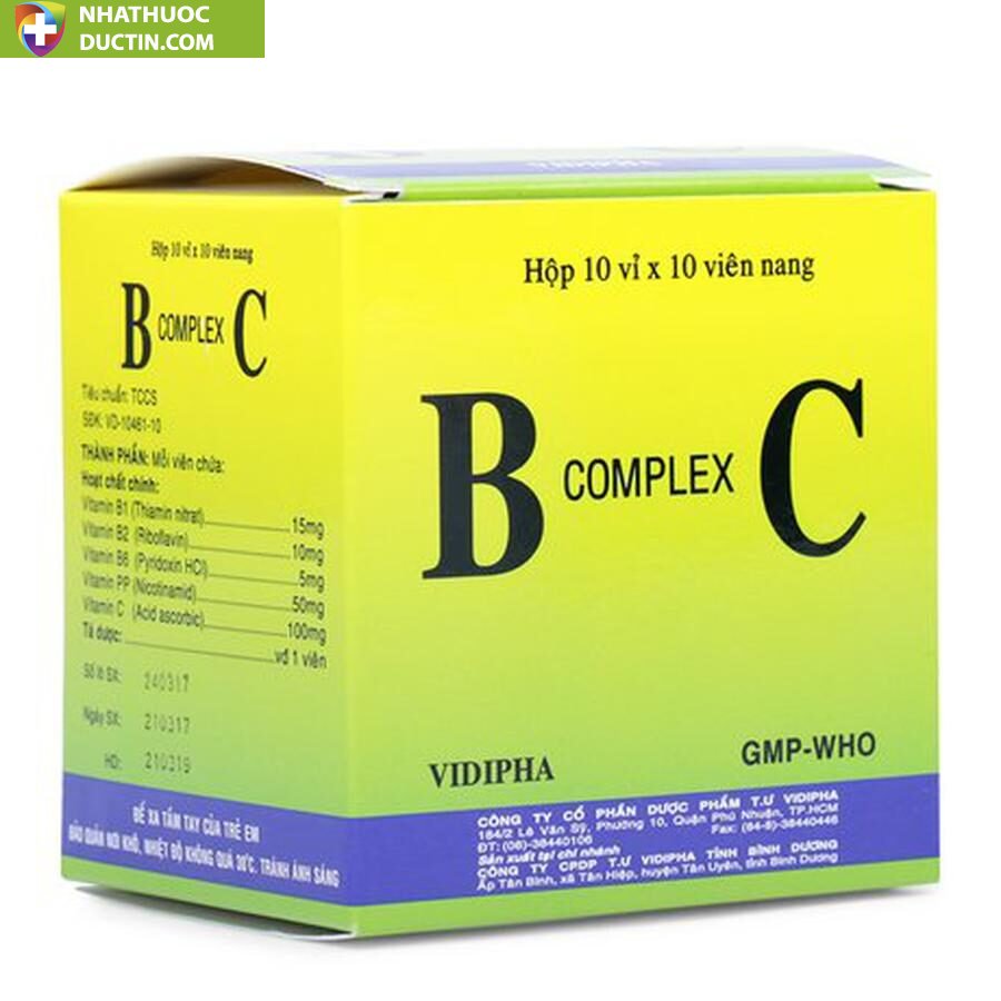 Thuốc dự phòng thiếu các Vitamin nhóm B, nhóm C B Complex C 1 Thuốc dự phòng thiếu các Vitamin nhóm B, nhóm C B Complex C