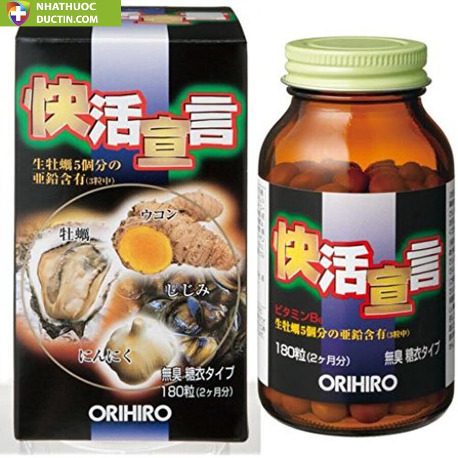 Tinh chất hàu, tỏi, nghệ Orihiro của Nhật, 180 viên 1 Tinh chất hàu, tỏi, nghệ Orihiro của Nhật, 180 viên