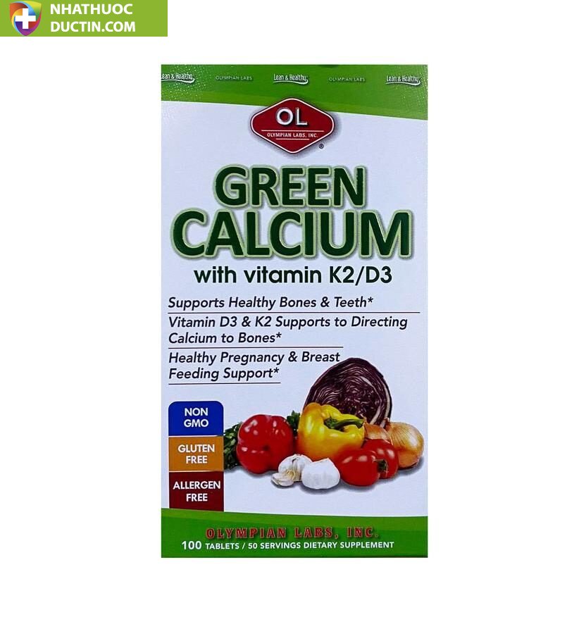 Viên bổ sung canxi hữu cơ cho bà bầu Green Calcium của Mỹ 1 Viên bổ sung canxi hữu cơ cho bà bầu Green Calcium của Mỹ