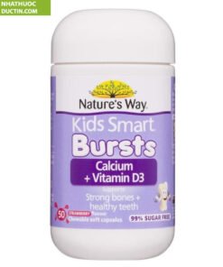 Viên hỗ trợ bổ sung Canxi + Vitamin D3 Kids Smart Nature's Way