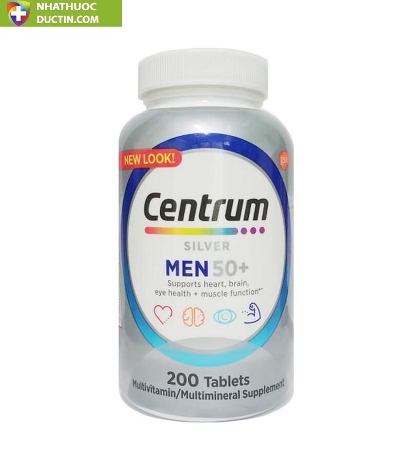 Vitamin Tổng Hợp Cho Nam Trên 50 Tuổi Centrum Silver Men 50+, 275 viên 1 Vitamin Tổng Hợp Cho Nam Trên 50 Tuổi Centrum Silver Men 50+, 275 viên