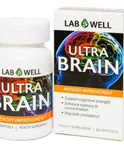 Viên uống Ultra Brain Lab Well bổ sung axit béo không no DHA và EPA từ dầu cá (60 viên)