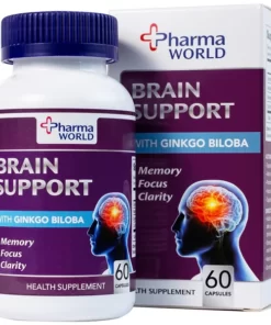 Viên uống Brain Support Pharma World cải thiện chứng suy giảm trí nhớ (60 viên)