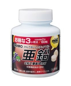 Viên nhai bổ sung Kẽm Orihiro Most Chewable 180 viên (Vị nho)