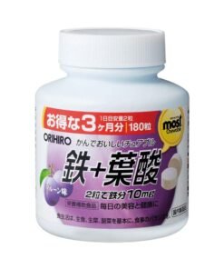 Viên nhai bổ sung sắt Acid Folic Most Chewable Iron Orihiro 180 viên