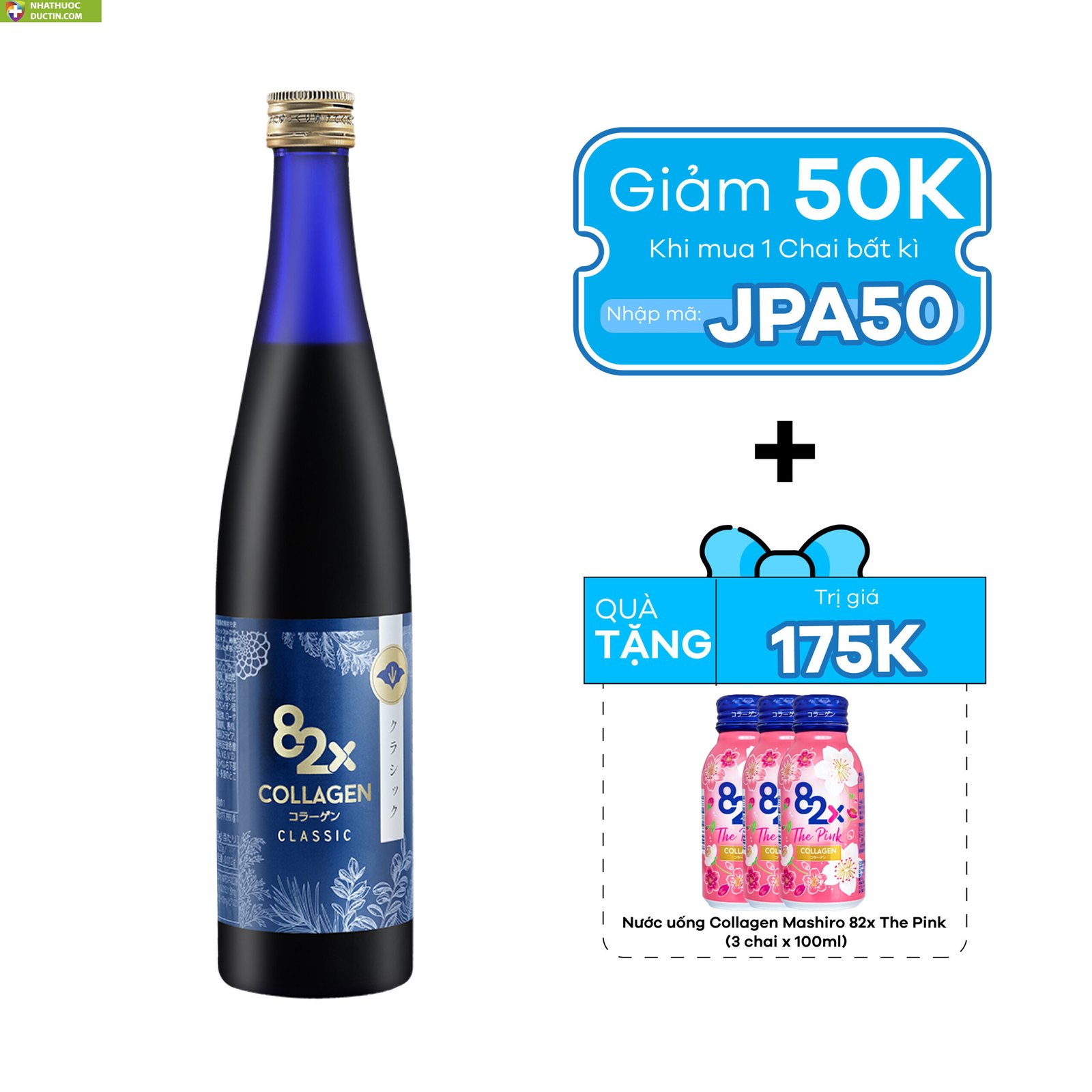 Nước uống Collagen Mashiro 82x Classic New 120.000mg 500ml 1 Nước uống Collagen Mashiro 82x Classic New 120.000mg 500ml