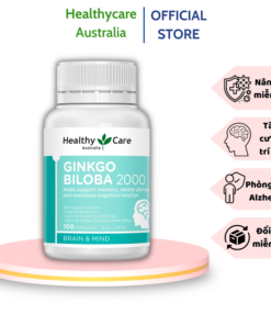 Alternative view of Viên uống bổ não Healthy Care Ginkgo Biloba 100 viên - Úc