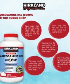 Alternative view of Glucosamine HCL 1500mg Kirkland With MSM 1500mg 375 Viên, Nắp đỏ