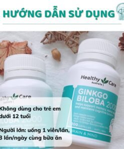 Alternative view of Viên uống bổ não Ginkgo Biloba Healthy Care Úc 2000mg 100 viên (MẪU MỚI 2022)