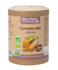 Viên uống Tinh nghệ Hữu cơ Curcuma Bio Digestion 200 viên Nat&form - pháp
