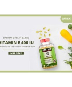 Viên uống vitamin e Kirkland Signature giúp đẹp da,tăng hệ miễn dịch hộp 500 viên 10 vitamine3