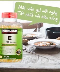 Viên uống vitamin e Kirkland Signature giúp đẹp da,tăng hệ miễn dịch hộp 500 viên 12 vitamine5
