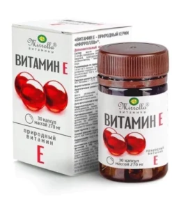 Viên uống bổ sung Vitamin E Đỏ 270mg - Nga (mẫu mới)