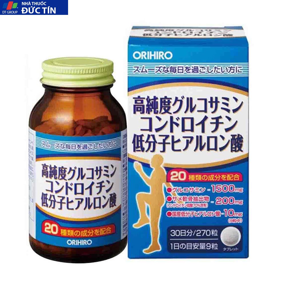 Viên uống bổ xương khớp Glucosamine Orihiro Hyaluronic Acid 270 viên 1 Viên uống bổ xương khớp Glucosamine Orihiro Hyaluronic Acid 270 viên