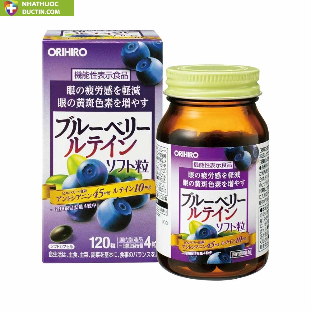 Viên uống bổ mắt Orihiro BlueBerry 120 viên 1 Viên uống bổ mắt Orihiro BlueBerry 120 viên