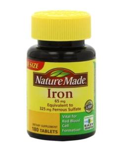 Viên uống bổ sung sắt Nature Made Iron 65mg 180v - Mỹ