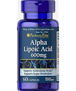 Viên uống tăng đề kháng, chống lão hóa Alpha Lipoic Acid 600mg 60v Puritan’s Pride- Mỹ