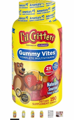 Kẹo gấu bổ sung vitamin tổng hợp cho bé L'il Critters 190v - Mỹ 1 Kẹo gấu bổ sung vitamin tổng hợp cho bé L'il Critters 190v - Mỹ