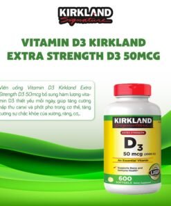 Viên uống Vitamin D3 Kirkland Extra Strength D3 50mcg lọ 600v - Mỹ 9 c2