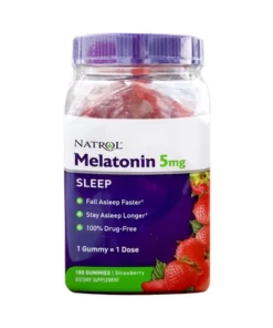 Kẹo dẻo giúp ngủ ngon vị dâu Natrol Gummies Melatonin 5mg 180v- Mỹ