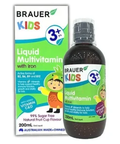 Siro multivitamin + sắt Brauer kids 3y+ - Úc