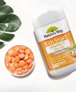 Viên nhai Nature's Way Kids Smart Vitamin C + ZinC + D3 lọ 75v - Úc