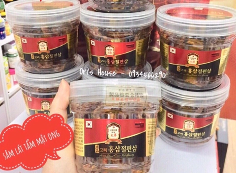 Sâm lát tẩm mật ong hộp nhựa 200g- Hàn Quốc 1 Sâm lát tẩm mật ong hộp nhựa 200g- Hàn Quốc