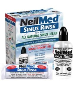 Bộ rửa mũi NeilMed Sinus Rinse bình 240ml + 50 gói muối Mỹ