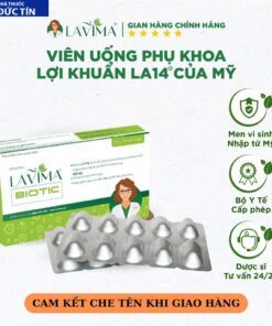 Viên Uống Phụ Khoa, Men Vi Sinh Vùng Kín LAVIMA BIOTIC 20 Viên, Giảm Khí Hư, Ngứa Rát, Ngăn Ngừa Tái Phát