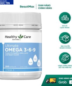 Viên uống giảm mỏi mắt Healthy Care Ultimate Omega 369 hỗ trợ tim mạch huyết áp 200 viên